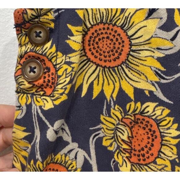 Cynthia Rowley Sunflower Print Overall Dress Girls Size 7 Colorful Fun Artsy - Picture 3 of 9